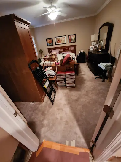 Winter storm flood dried in a Holly Park living room in a Hawthorne, CA property