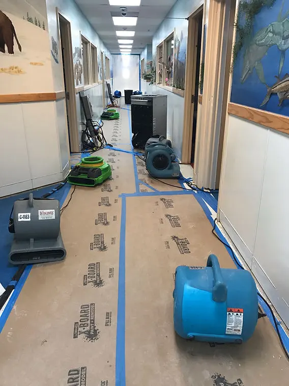 Apartment water damage drying in a Hawthorne, CA building